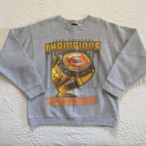 Vintage 1998 Tennessee Volunteers National Championship Ring Grey Sweatshirt